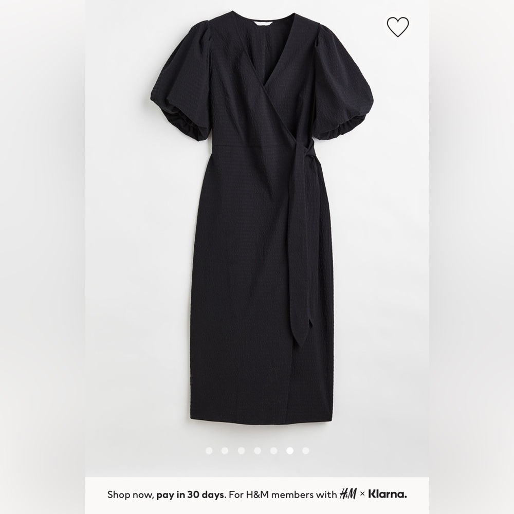 H&M wrap dress with balloon sleeves. Size XS. NWT!